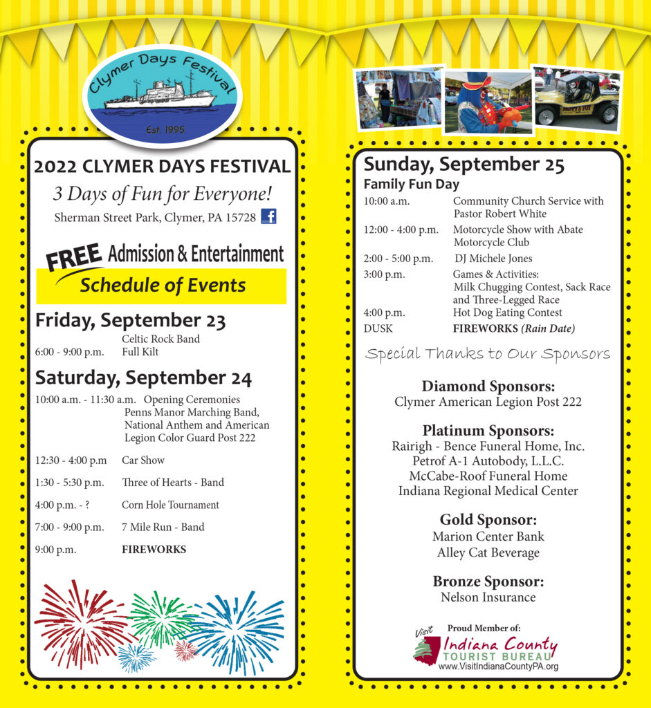 Clymer Days Festival Visit Indiana County Pennsylvania