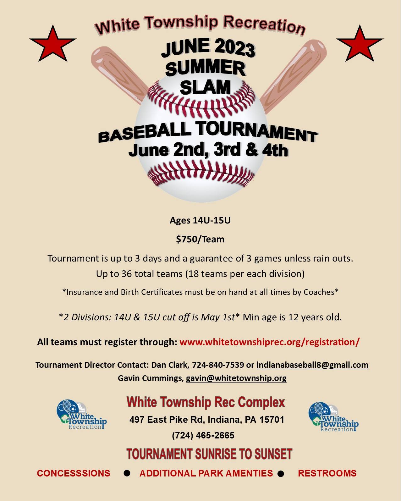 June 2023 Summer Slam Baseball Tournament Visit Indiana County